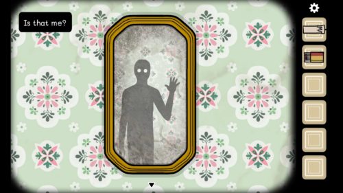 Is that me, black figure in mirror - Samsara Room Review Steam Game Rusty Lake - thegamerian.com