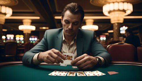 A man playing poker in a casino - Strategic Advantages in Poker Card Selection and Play - thegamerian.com Best Gaming Websites